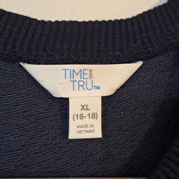 Time and Tru Dark Blue Pullover Sweater - Picture 8 of 8